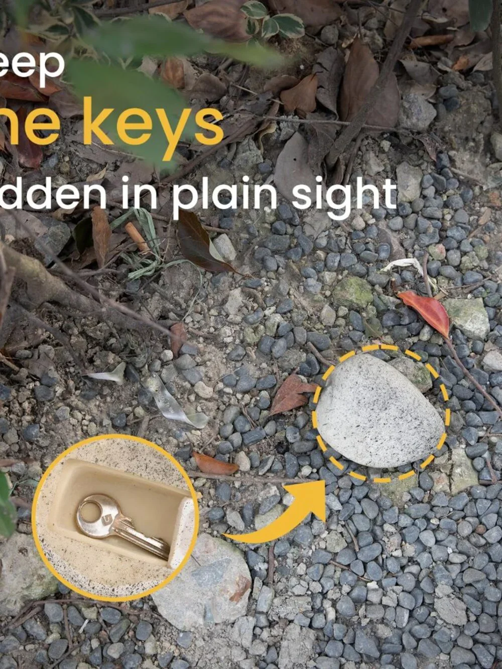 BarGifts Fake Rock Key Hider Safe for Outdoor Garden or Yard, Large Size Fake St
